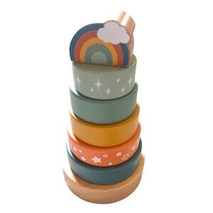Jumini Stacker Tower Wooden Rainbow Toy